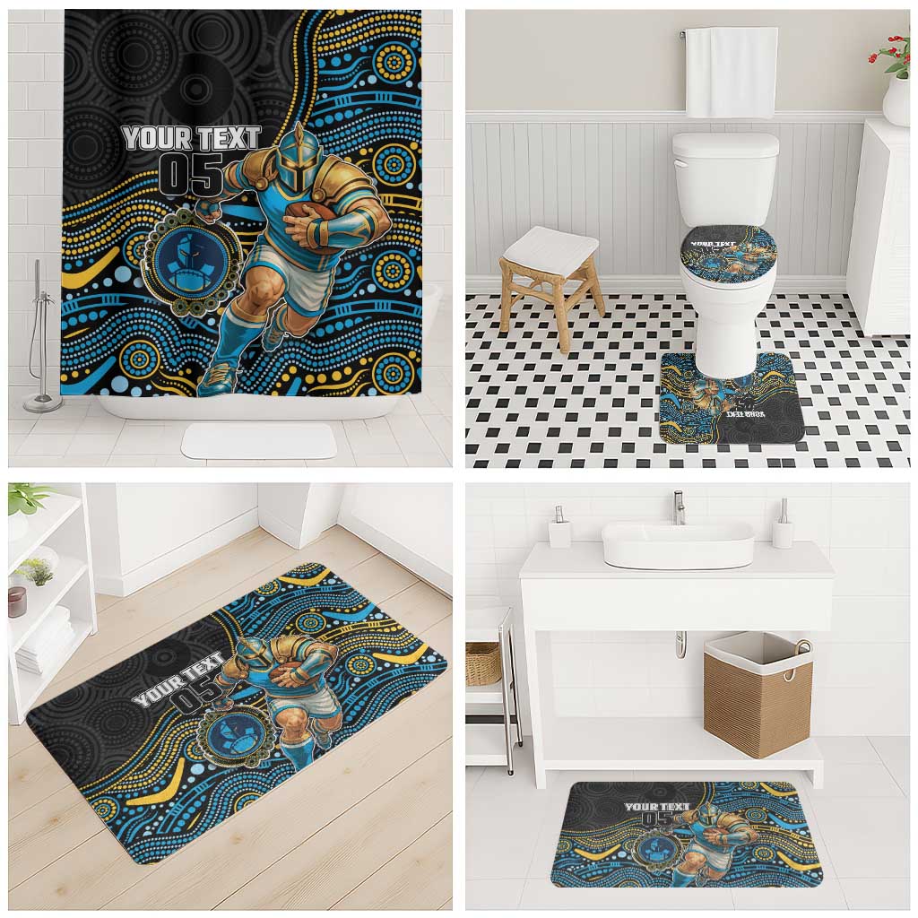 Custom Titans Bathroom Set Knight Mascot With Aboriginal Indigenous