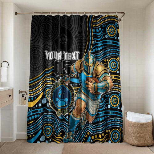 Custom Titans Bathroom Set Knight Mascot With Aboriginal Indigenous