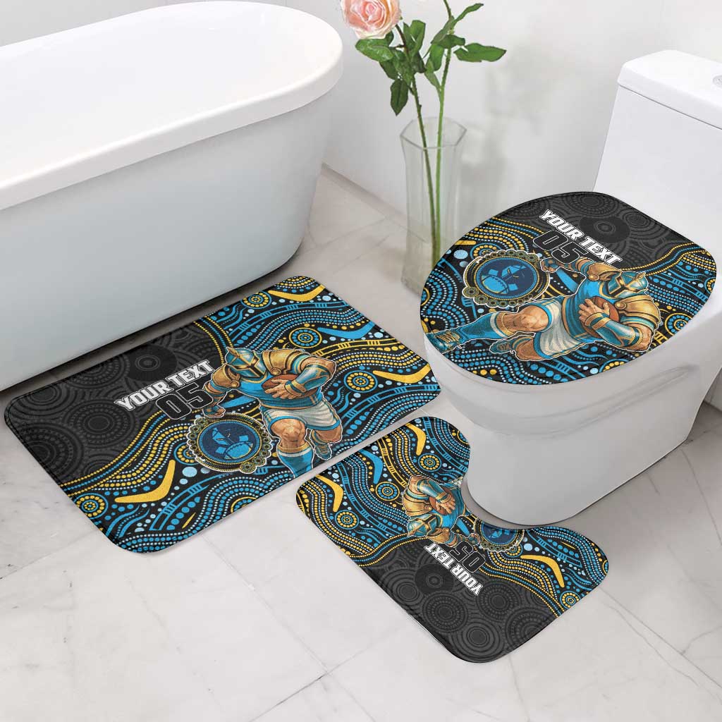 Custom Titans Bathroom Set Knight Mascot With Aboriginal Indigenous
