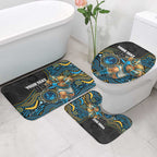Custom Titans Bathroom Set Knight Mascot With Aboriginal Indigenous