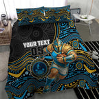 Custom Titans Bedding Set Knight Mascot With Aboriginal Indigenous