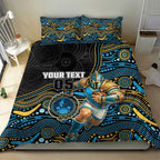 Custom Titans Bedding Set Knight Mascot With Aboriginal Indigenous
