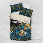 Custom Titans Bedding Set Knight Mascot With Aboriginal Indigenous