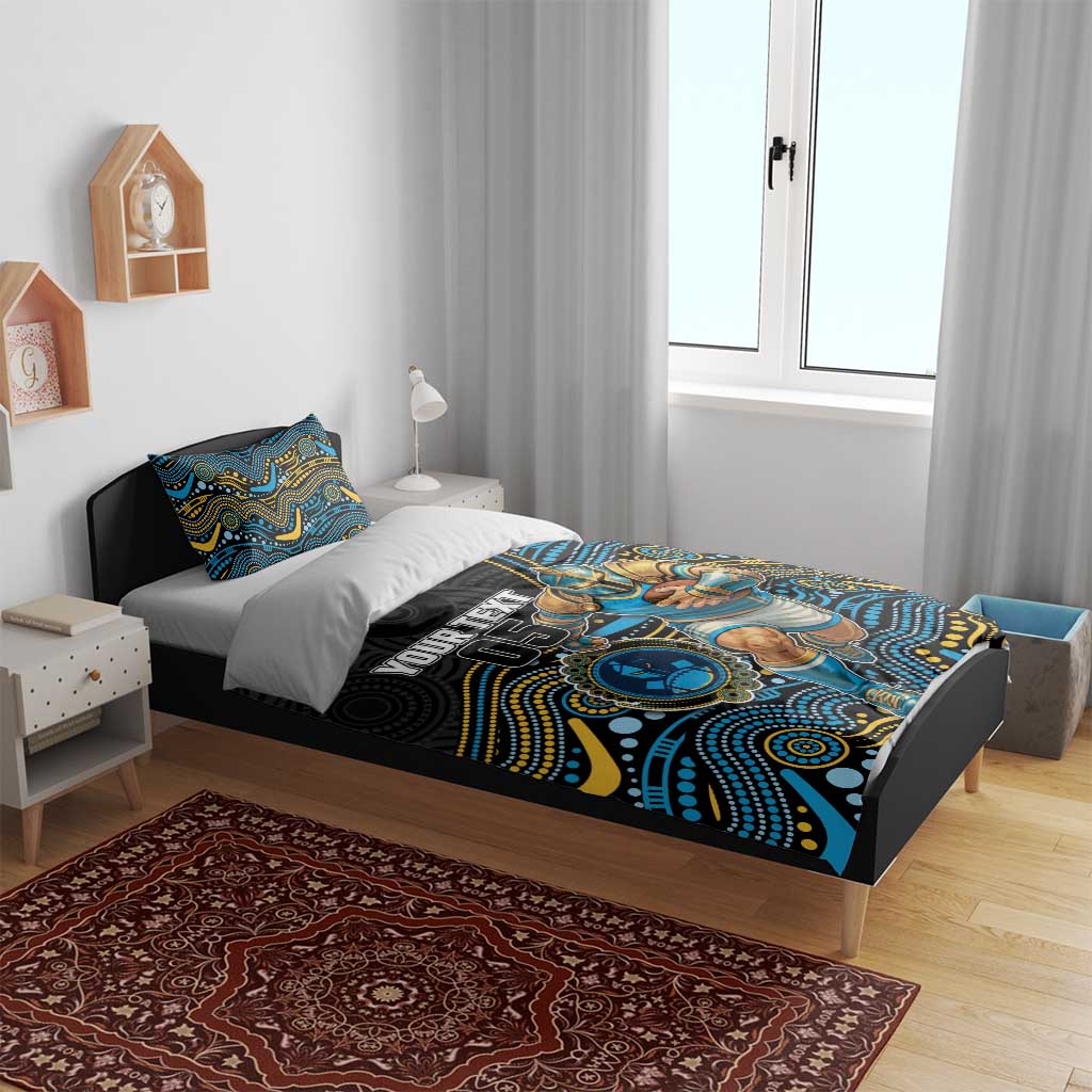 Custom Titans Bedding Set Knight Mascot With Aboriginal Indigenous