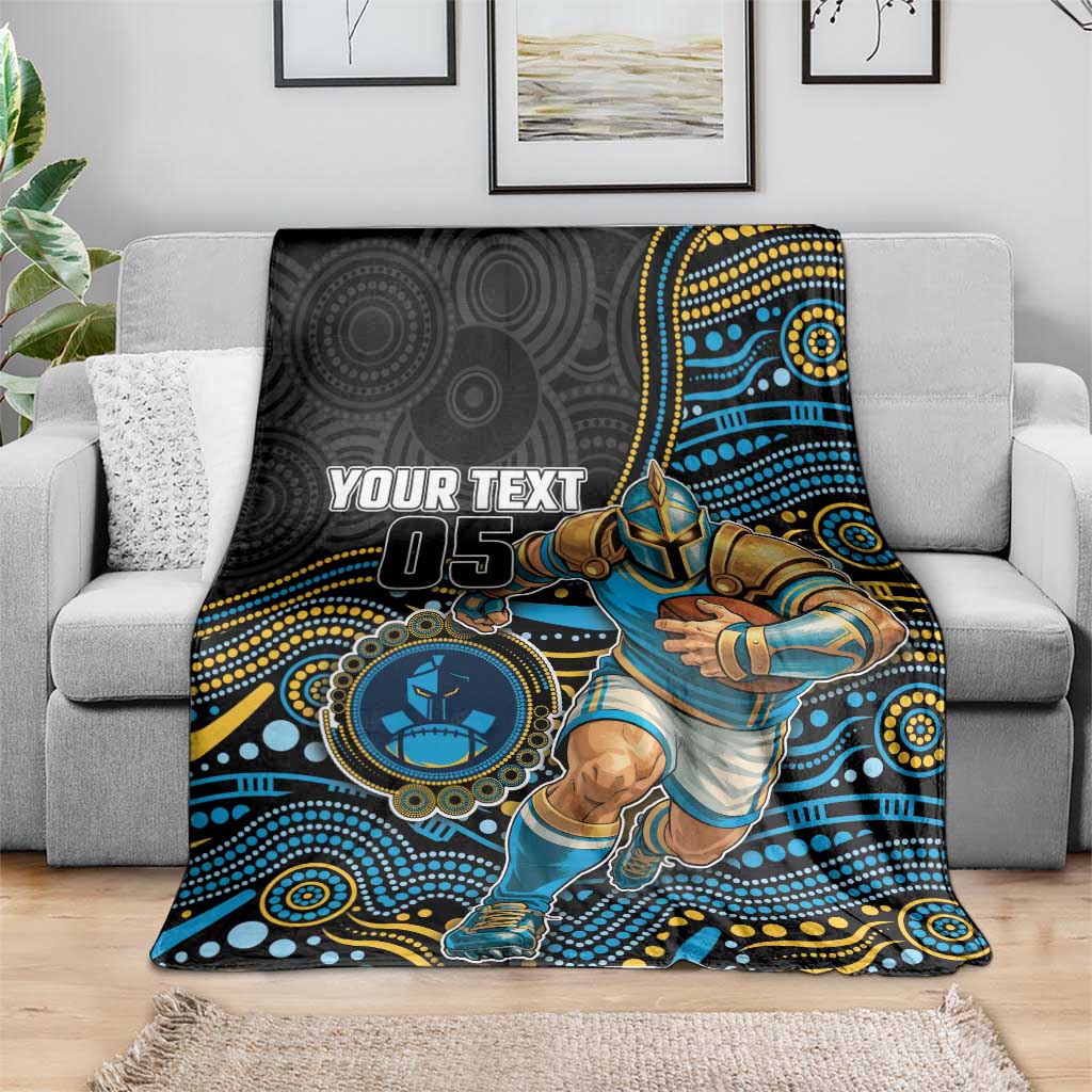 Custom Titans Blanket Knight Mascot With Aboriginal Indigenous