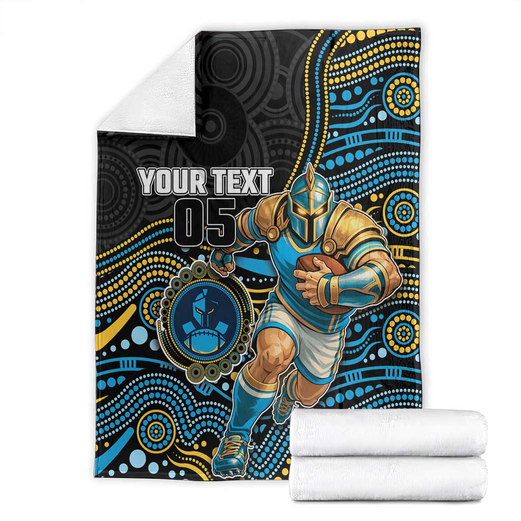 Custom Titans Blanket Knight Mascot With Aboriginal Indigenous