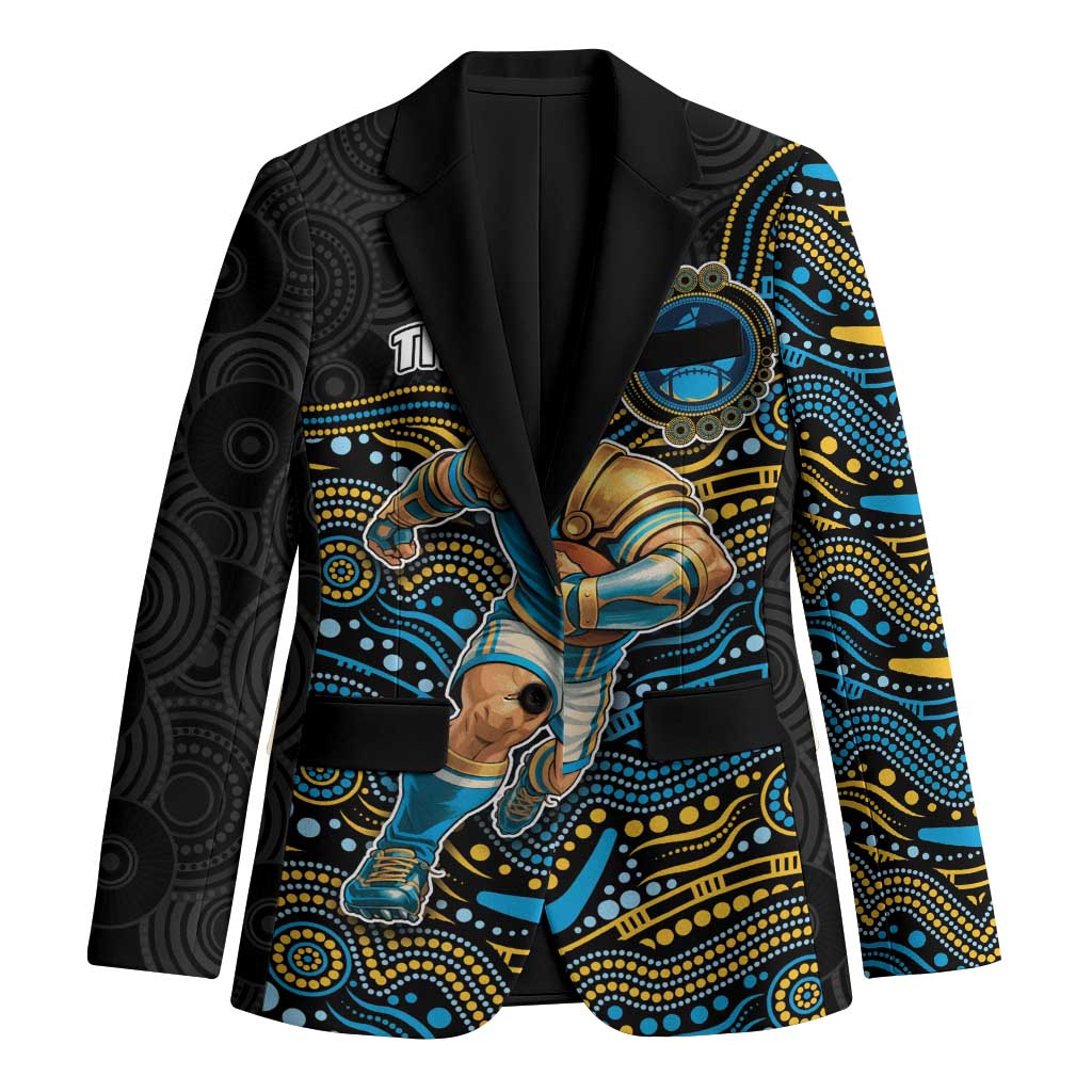 Custom Titans Blazer Knight Mascot With Aboriginal Indigenous