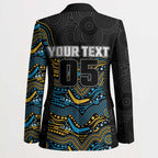 Custom Titans Blazer Knight Mascot With Aboriginal Indigenous