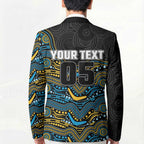 Custom Titans Blazer Knight Mascot With Aboriginal Indigenous