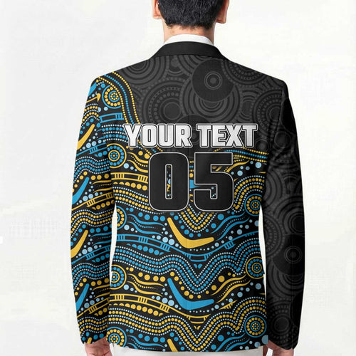 Custom Titans Blazer Knight Mascot With Aboriginal Indigenous