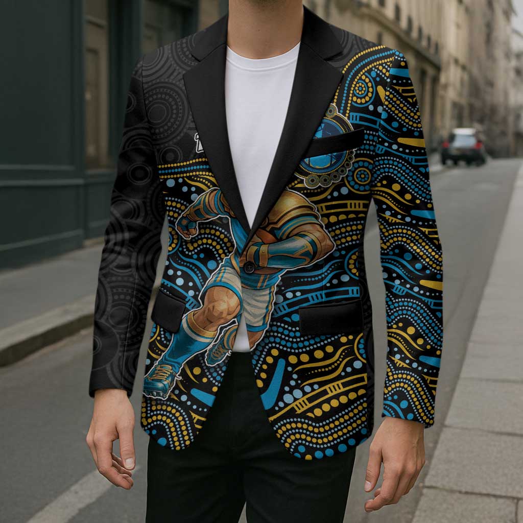 Custom Titans Blazer Knight Mascot With Aboriginal Indigenous
