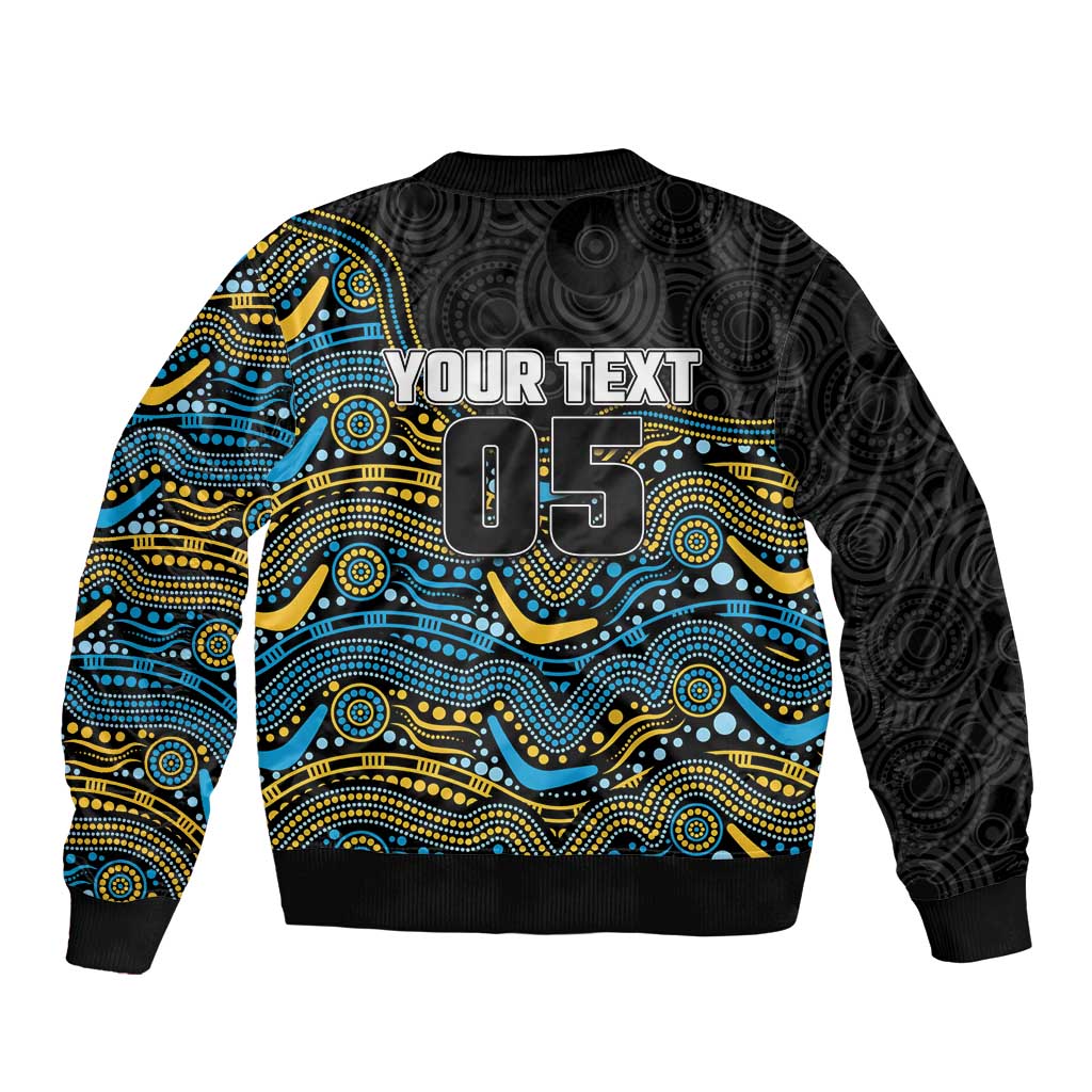 Custom Titans Bomber Jacket Knight Mascot With Aboriginal Indigenous