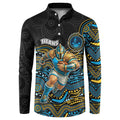 Custom Titans Button Sweatshirt Knight Mascot With Aboriginal Indigenous
