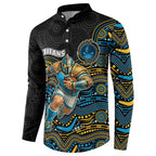 Custom Titans Button Sweatshirt Knight Mascot With Aboriginal Indigenous