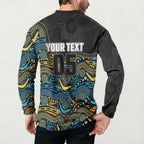 Custom Titans Button Sweatshirt Knight Mascot With Aboriginal Indigenous