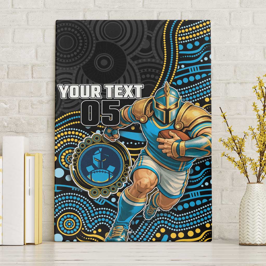 Custom Titans Canvas Wall Art Knight Mascot With Aboriginal Indigenous
