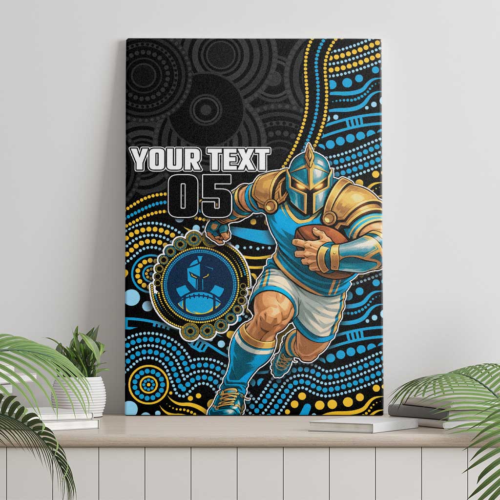 Custom Titans Canvas Wall Art Knight Mascot With Aboriginal Indigenous