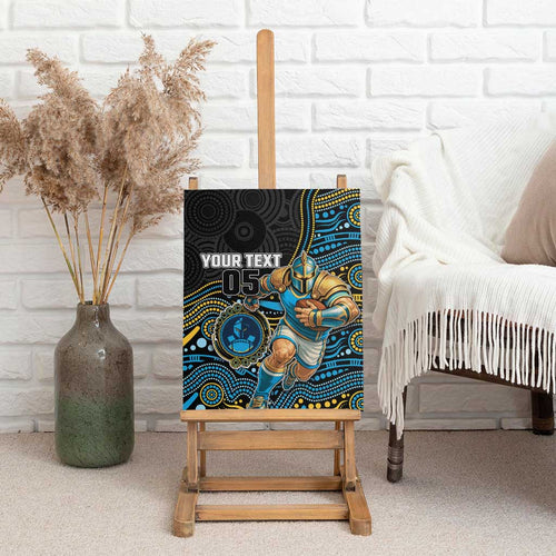 Custom Titans Canvas Wall Art Knight Mascot With Aboriginal Indigenous