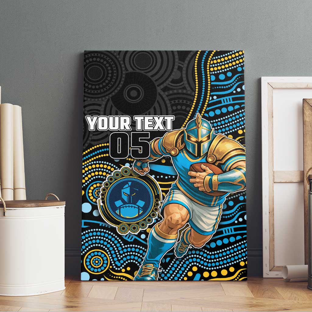 Custom Titans Canvas Wall Art Knight Mascot With Aboriginal Indigenous