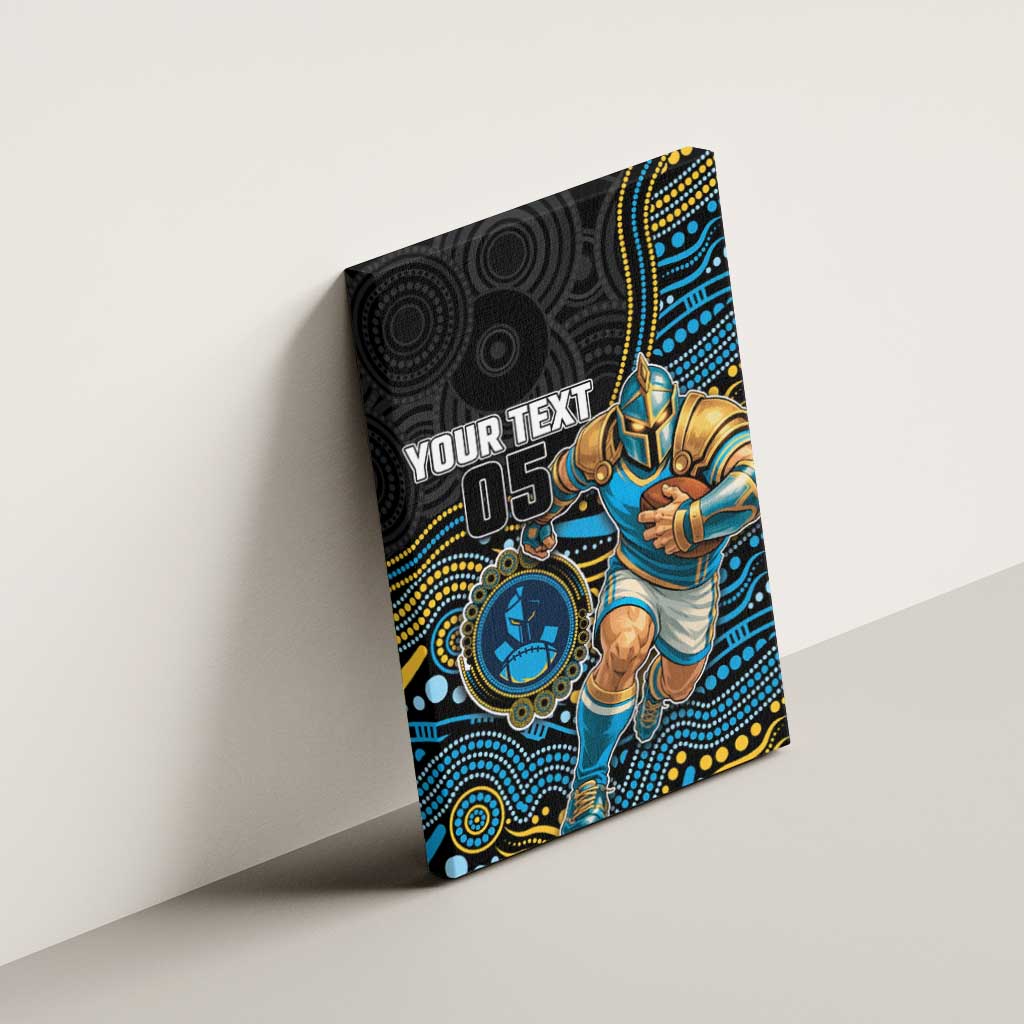 Custom Titans Canvas Wall Art Knight Mascot With Aboriginal Indigenous