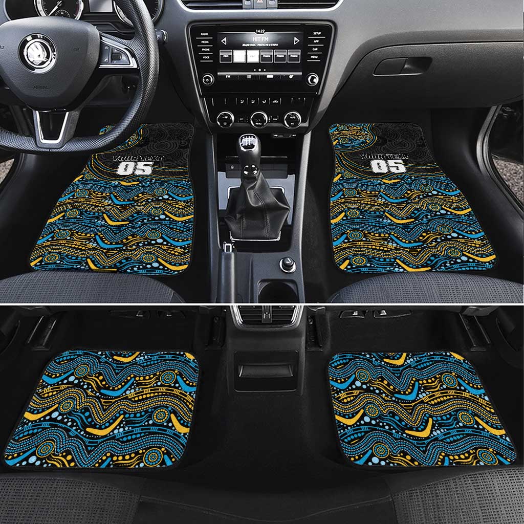 Custom Titans Car Mats Knight Mascot With Aboriginal Indigenous