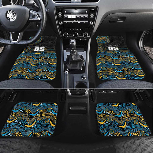 Custom Titans Car Mats Knight Mascot With Aboriginal Indigenous