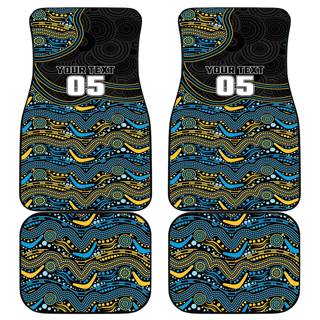 Custom Titans Car Mats Knight Mascot With Aboriginal Indigenous