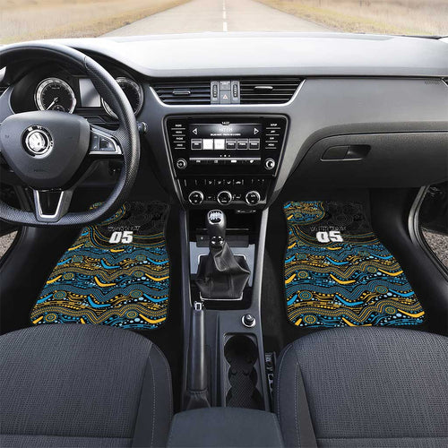 Custom Titans Car Mats Knight Mascot With Aboriginal Indigenous