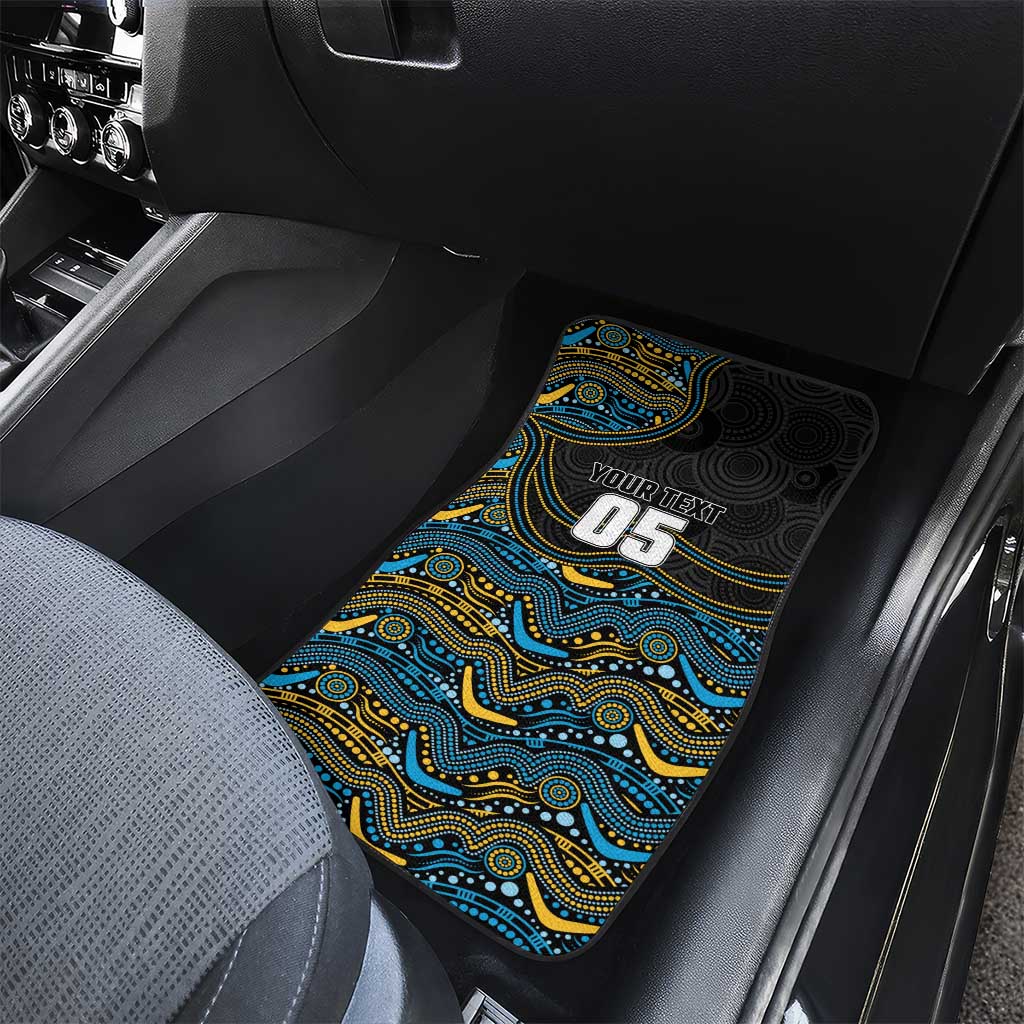 Custom Titans Car Mats Knight Mascot With Aboriginal Indigenous