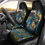Custom Titans Car Seat Cover Knight Mascot With Aboriginal Indigenous