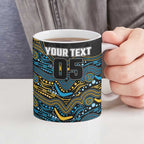 Custom Titans Ceramic Mug Knight Mascot With Aboriginal Indigenous