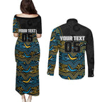 Custom Titans Couples Matching Puletasi and Long Sleeve Button Shirt Knight Mascot With Aboriginal Indigenous