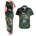 Custom Titans Couples Matching Tank Maxi Dress and Hawaiian Shirt Knight Mascot With Aboriginal Indigenous