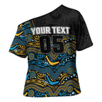 Custom Titans Cross Shoulder Shirt Knight Mascot With Aboriginal Indigenous