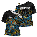 Custom Titans Cross Shoulder Shirt Knight Mascot With Aboriginal Indigenous