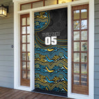 Custom Titans Door Cover Knight Mascot With Aboriginal Indigenous
