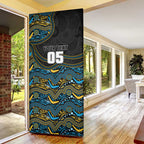 Custom Titans Door Cover Knight Mascot With Aboriginal Indigenous