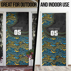 Custom Titans Door Cover Knight Mascot With Aboriginal Indigenous