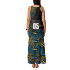 Custom Titans Family Matching Tank Maxi Dress and Hawaiian Shirt Knight Mascot With Aboriginal Indigenous