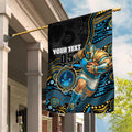 Custom Titans Garden Flag Knight Mascot With Aboriginal Indigenous