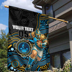 Custom Titans Garden Flag Knight Mascot With Aboriginal Indigenous