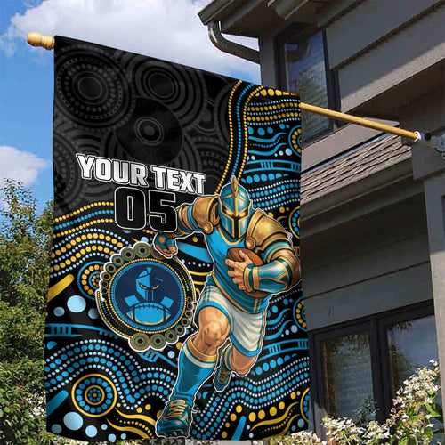 Custom Titans Garden Flag Knight Mascot With Aboriginal Indigenous