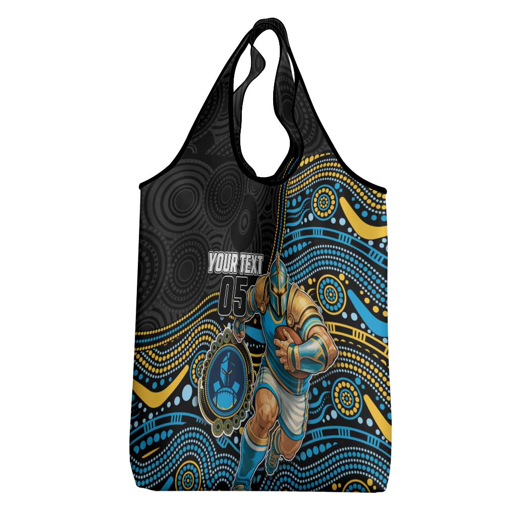 Custom Titans Grocery Bag Knight Mascot With Aboriginal Indigenous