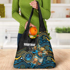 Custom Titans Grocery Bag Knight Mascot With Aboriginal Indigenous