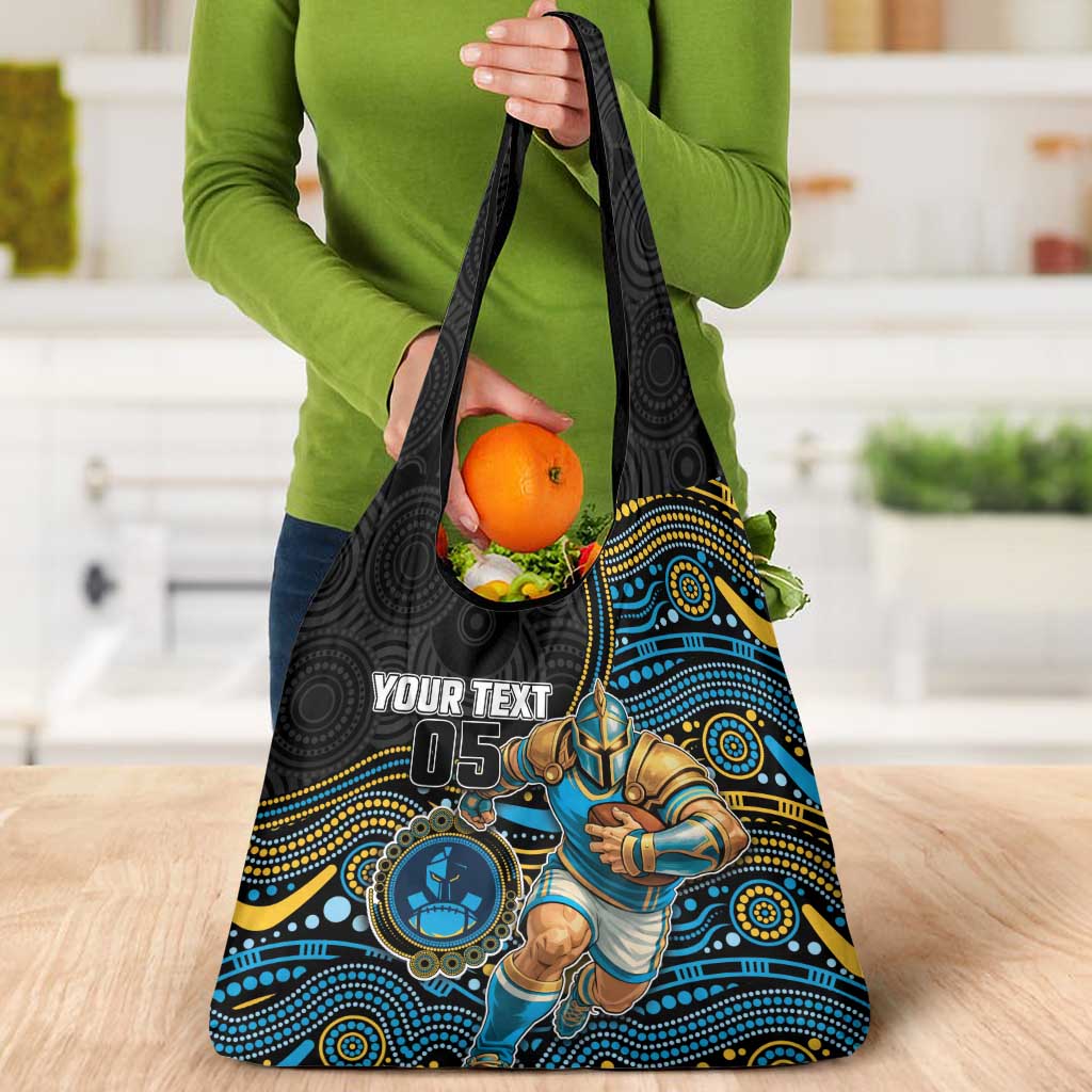 Custom Titans Grocery Bag Knight Mascot With Aboriginal Indigenous