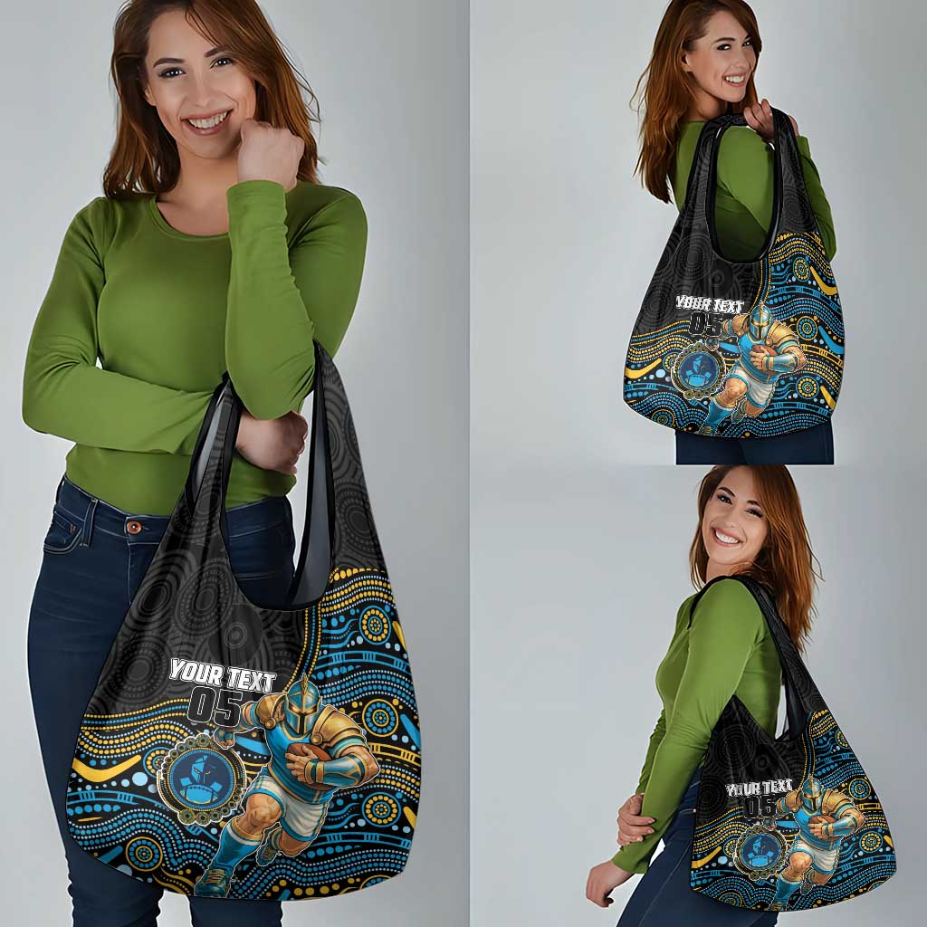 Custom Titans Grocery Bag Knight Mascot With Aboriginal Indigenous