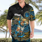 Custom Titans Hawaiian Shirt Knight Mascot With Aboriginal Indigenous