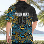 Custom Titans Hawaiian Shirt Knight Mascot With Aboriginal Indigenous