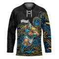 Custom Titans Hockey Jersey Knight Mascot With Aboriginal Indigenous