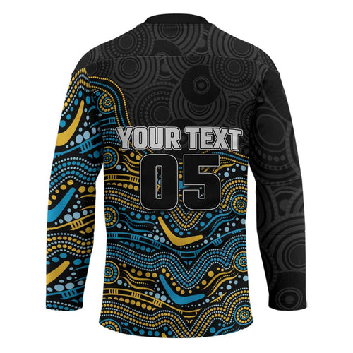 Custom Titans Hockey Jersey Knight Mascot With Aboriginal Indigenous